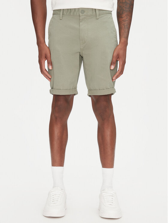 Tommy Jeans Шорти от плат Scanton DM0DM21950 Зелен Slim Fit за Мъже цена