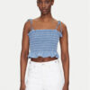 Tommy Jeans топ DW0DW20284 Син Regular Fit за Жени цена