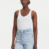 Tommy Jeans топ DW0DW20917 Бял Regular Fit за Жени цена