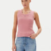 Tommy Jeans топ Essential DW0DW20673 Розов Slim Fit за Жени цена