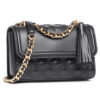Tory Burch Дамска чанта Flaming Small Convertible Shoulder Bag 75576 Черен за Жени цена