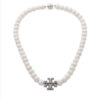 Tory Burch Колие Kira Pearl 164617 Бял за Жени цена