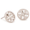 Tory Burch Обици Logo Circle Stud Earring 11165518 Сребрист за Жени цена