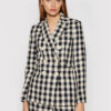 Tory Burch Сако Linen Gingham Blazer 79846 Цветен Regular Fit за Жени цена