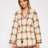 Tory Burch Туника Embroidered 76789 Бежов Regular Fit за Жени цена