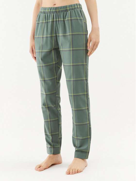 Triumph Долнище на пижама Mix & Match Tapered Trouser Flannel 01 X 10216530 Зелен Regular Fit за Жени цена