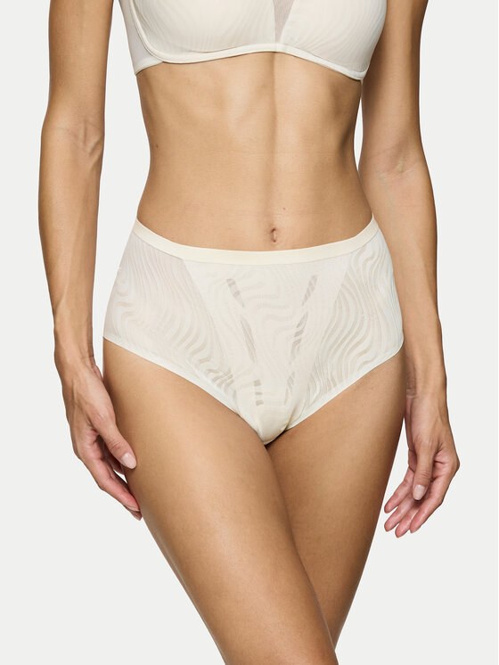 Triumph Класически бикини с висока талия Shape Smart Ellipse 10222289 Екрю за Жени цена
