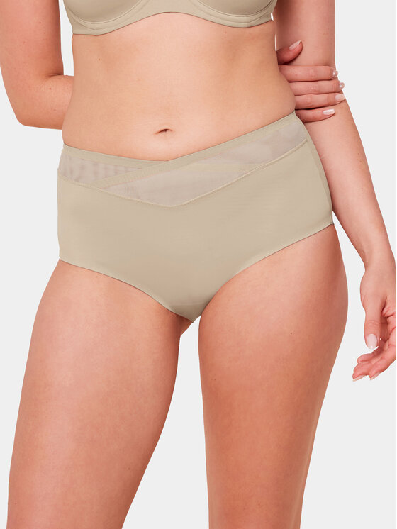 Triumph Класически бикини с висока талия True Shape Sensation 10218231 Сив за Жени цена