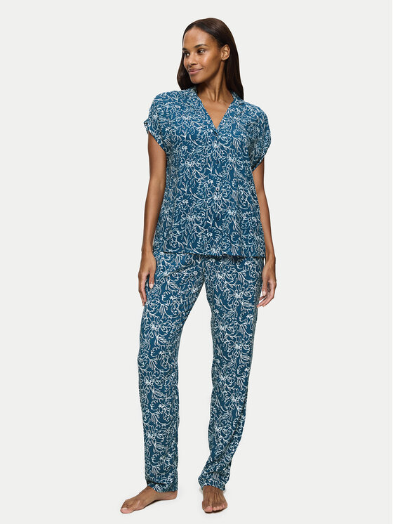 Triumph Пижама Boyfriend 10222611 Син Relaxed Fit за Жени цена