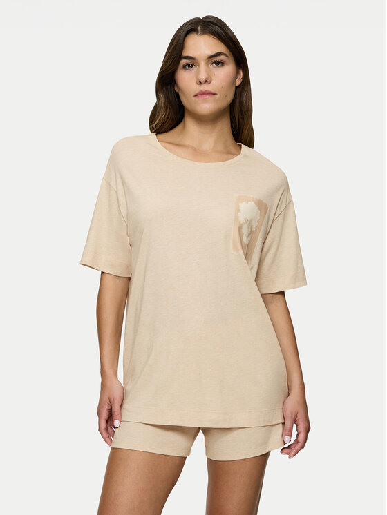 Triumph Пижама Endless Comfort 10222572 Бежов Relaxed Fit за Жени цена
