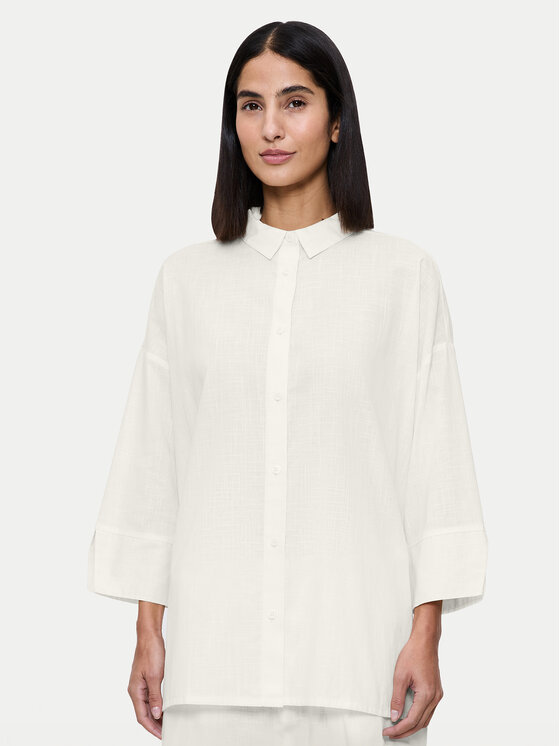 Triumph Риза Summer 10222569 Екрю Oversize за Жени цена