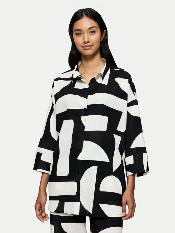 Triumph Риза Summer 10222569 Черен Oversize за Жени цена