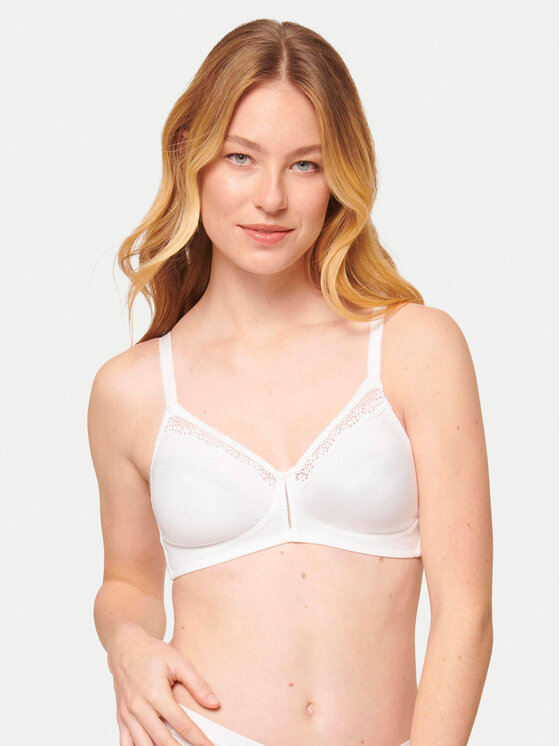 Triumph Сутиен бралет Cotton Beauty 10094814 Бял за Жени цена
