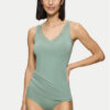 Triumph топ Feel Of Modal 10221637 Зелен Slim Fit за Жени цена