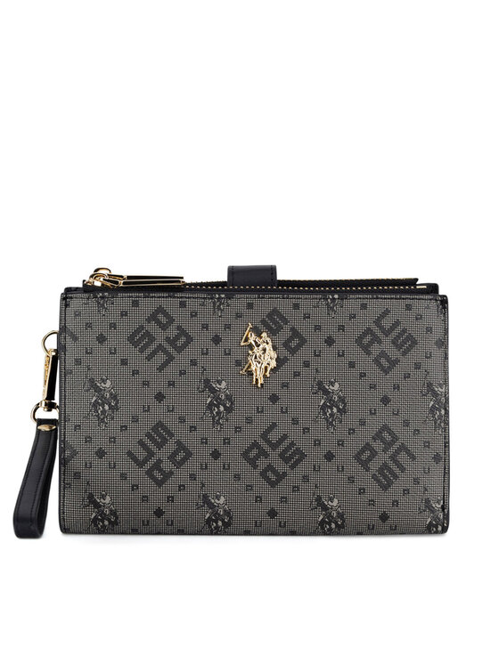 U.S. Polo Assn. Голям дамски портфейл BIUXT6224WVP Черен за Жени цена