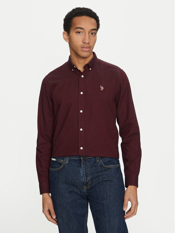 U.S. Polo Assn. Риза MUP3247 Бордо Slim Fit за Мъже цена