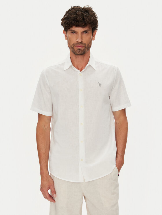 U.S. Polo Assn. Риза MUP3254 Бял Regular Fit за Мъже цена