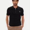 U.S. Polo Assn. Тениска с яка и копчета MUP3369 Черен Slim Fit за Мъже цена