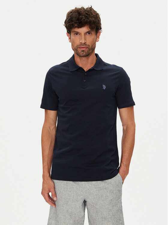 U.S. Polo Assn. Тениска с яка и копчета MUP3780 Тъмносин Regular Fit за Мъже цена