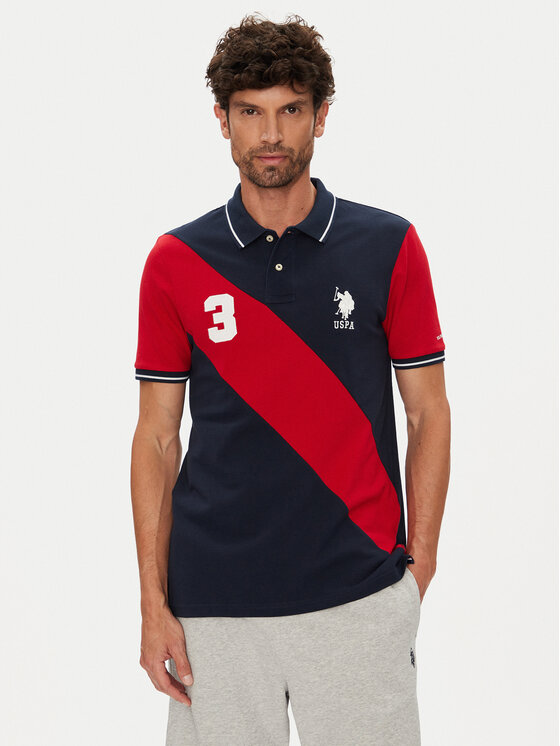 U.S. Polo Assn. Тениска с яка и копчета MUP3996 Тъмносин Regular Fit за Мъже цена
