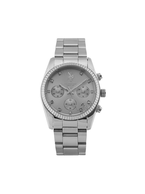 U.S. Polo Assn. Часовник Amelie USP8319ST Сребрист за Жени цена