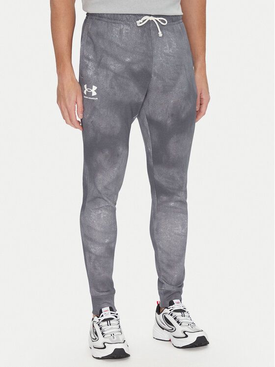 Under Armour Долнище анцуг Rival Terry Printed 1390143 Сив Regular Fit за Мъже цена