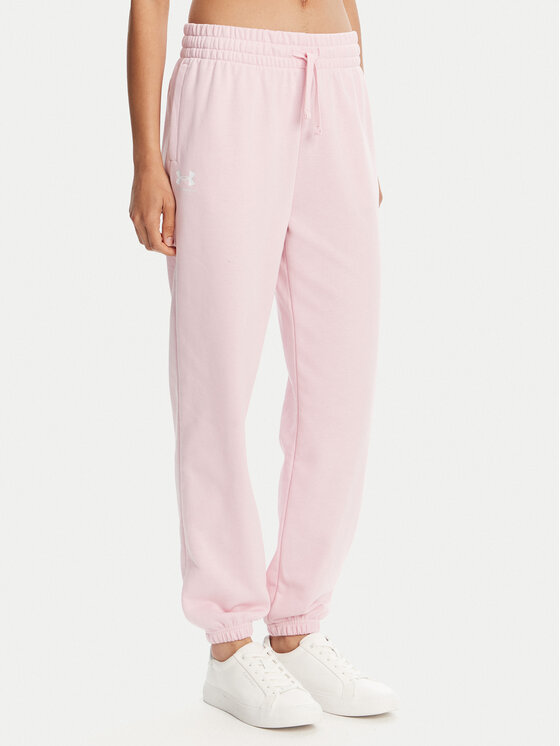 Under Armour Долнище анцуг Ua Rival 1382735 Розов Loose Fit за Жени цена