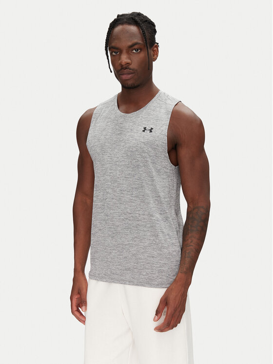 Under Armour Мъжки топ Tech 1382795 Сив Regular Fit за Мъже цена
