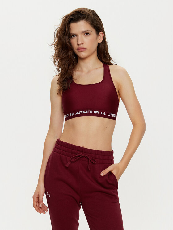 Under Armour Спортен сутиен Crossback Mid Bra 1361034 Бордо за Жени цена