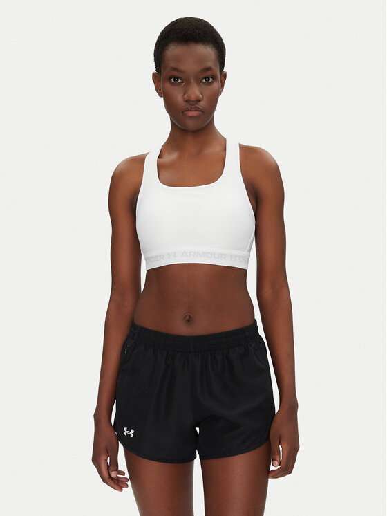 Under Armour Спортен сутиен Crossback Mid Bra 1361034 Бял за Жени цена