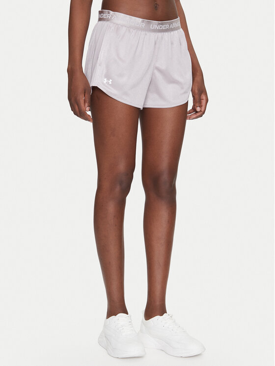 Under Armour Спортни шорти Tech™ Play Up Shine 1389883 Бежов Regular Fit за Жени цена
