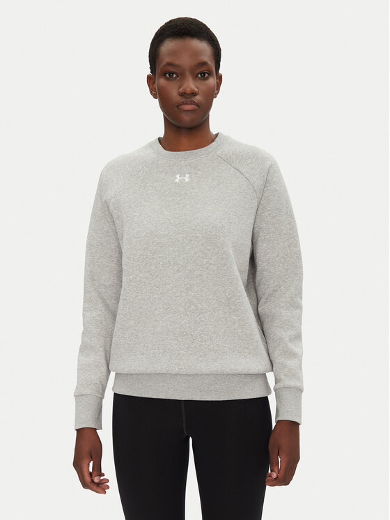 Under Armour Суитшърт Rival Fleece Crew 1379508 Сив Loose Fit за Жени цена