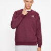 Under Armour Суитшърт Ua Essential Fleece Crew 1374250 Бордо Loose Fit за Мъже цена