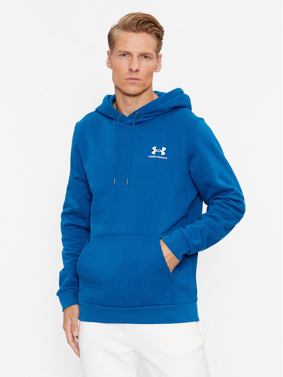 Under Armour Суитшърт Ua Essential Fleece Hoodie 1373880 Син Loose Fit за Мъже цена