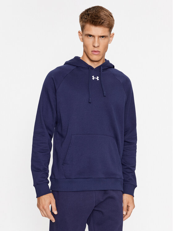 Under Armour Суитшърт Ua Rival Fleece Hoodie 1379757 Тъмносин Loose Fit за Мъже цена