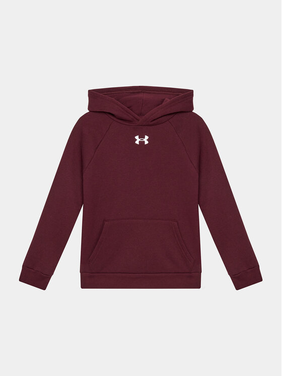 Under Armour Суитшърт Ua Rival Fleece Hoodie 1379792 Бордо Loose Fit за Момчета цена