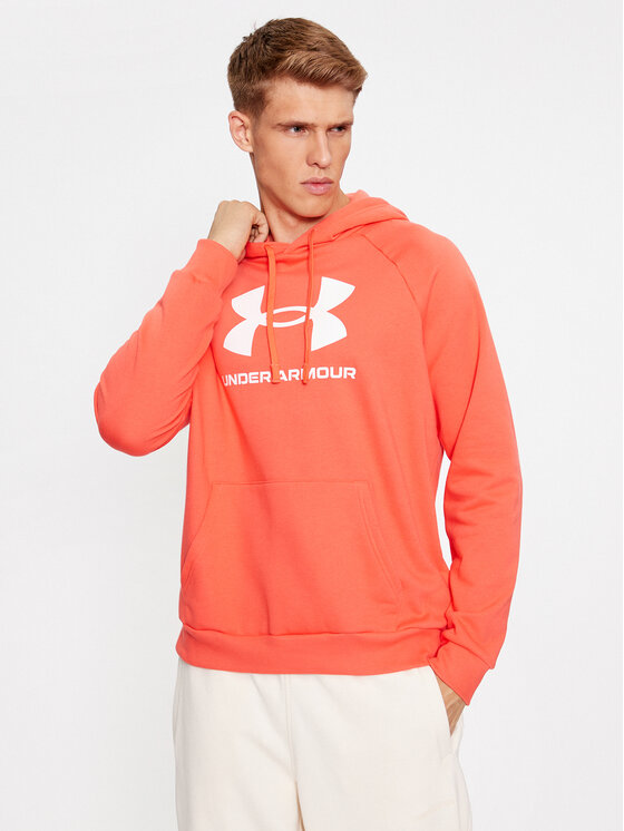 Under Armour Суитшърт Ua Rival Fleece Logo Hd 1379758 Червен Loose Fit за Мъже цена