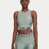 Under Armour Тениска от техническо трико HeatGear 1388694 Зелен Slim Fit за Жени цена