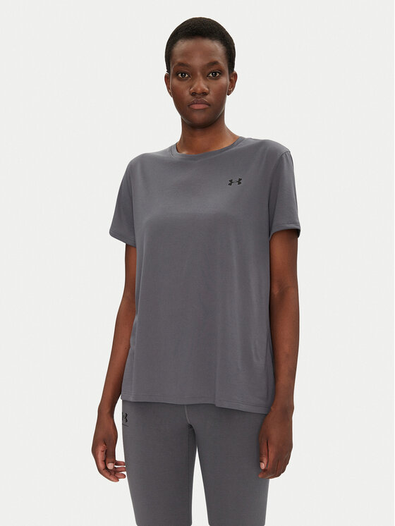 Under Armour Тениска от техническо трико Rech SSC 1384231 Сив Relaxed Fit за Жени цена