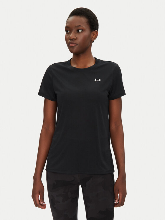 Under Armour Тениска от техническо трико Rech SSC 1384231 Черен Relaxed Fit за Жени цена