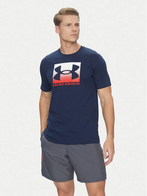 Under Armour Тишърт Boxed Sports 1386793 Тъмносин Loose Fit за Мъже цена