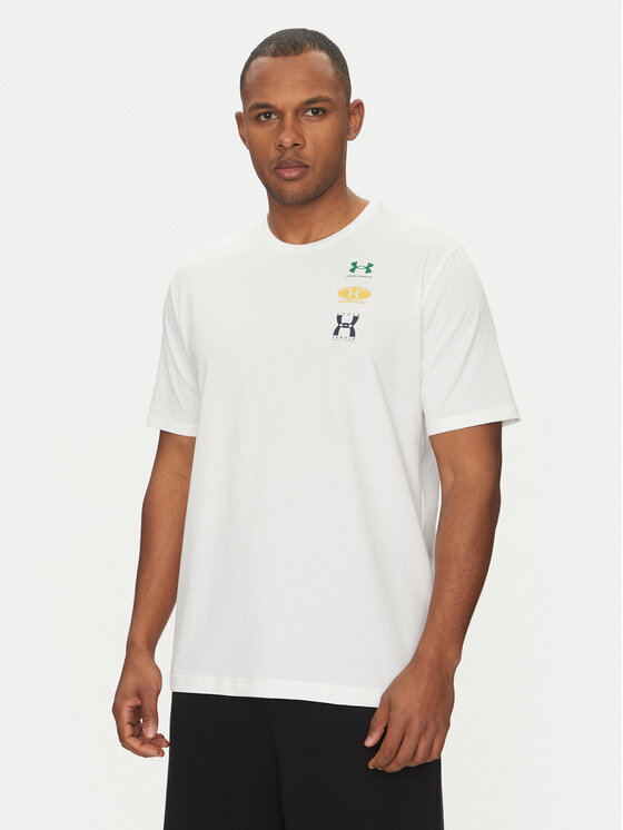 Under Armour Тишърт EVOL Logo 1390165 Бял Regular Fit за Мъже цена