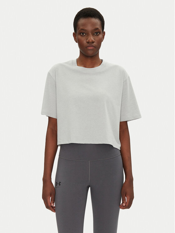 Under Armour Тишърт Rival 1389721 Сив Loose Fit за Жени цена