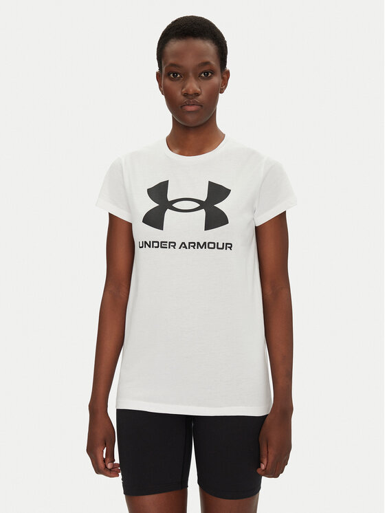 Under Armour Тишърт Rival Logo SS 1356305 Бял Regular Fit за Жени цена