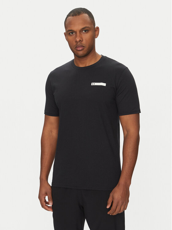 Under Armour Тишърт Strip Logo 1390203 Черен Relaxed Fit за Мъже цена