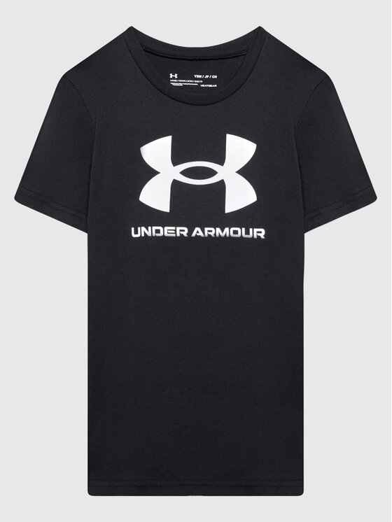 Under Armour Тишърт Ua Sportstyle Logo 1363282 Черен Loose Fit за Момчета цена
