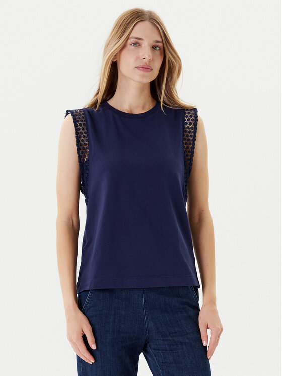 United Colors Of Benetton Блуза 3IFVD10AC Тъмносин Regular Fit за Жени цена