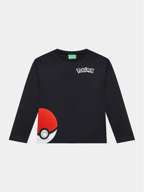 United Colors Of Benetton Блуза POKEMON 3VR5C10GT Черен Regular Fit за Момчета цена