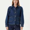 United Colors Of Benetton Дънково яке 296XDN07R Тъмносин Relaxed Fit за Жени цена