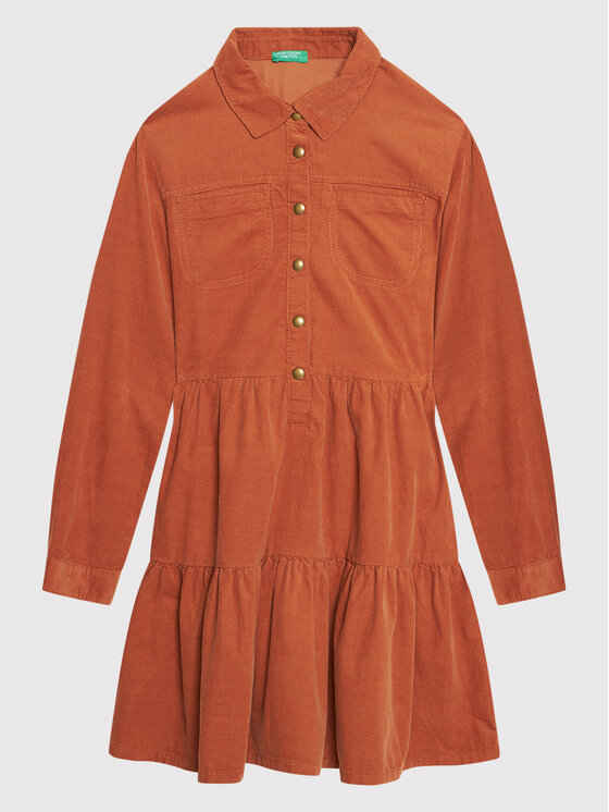 United Colors Of Benetton Ежедневна рокля 4AD35VGP0 Кафяв Regular Fit за Момичета цена